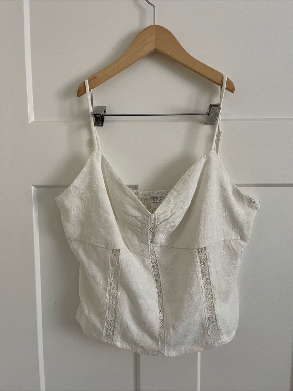 Sienna Sky White Lace-Trim Camisole